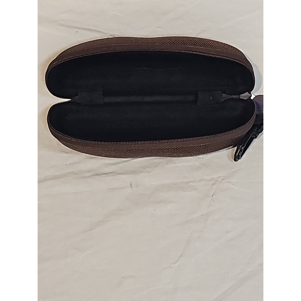 Maui Jim Hard Sunglasses Case Brown Zip Close - Picture 4 of 5